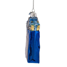 Load image into Gallery viewer, Happy Hanukkah Gift Bag Glass Ornament