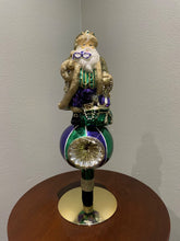 Load image into Gallery viewer, Mardi Gras Santa Tree Topper (European Made)