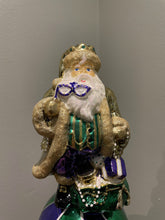 Load image into Gallery viewer, Mardi Gras Santa Tree Topper (European Made)
