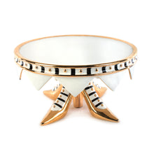 Load image into Gallery viewer, Patience Brewster High Heel Shoe Cake Plate - Ivory & Gold
