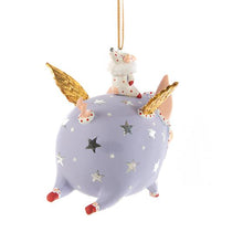 Load image into Gallery viewer, Patience Brewster Tinkerbelle Flying Pig Ornament