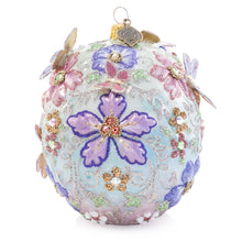 Load image into Gallery viewer, Jay Strongwater Skull With Butterflies Glass Ornament