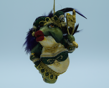 Load image into Gallery viewer, Katherines Collection New Orleans Mardi Gras Green Frog Lady