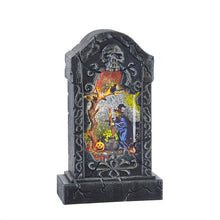 Load image into Gallery viewer, 10.75&quot; WITCH LIGHTED WATER TOMBSTONE
