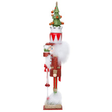 Load image into Gallery viewer, 15&quot; Red and Green Tree Hat Nutcracker
