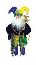 Load image into Gallery viewer, 15″ Mardi Gras Jester Santa Claus
