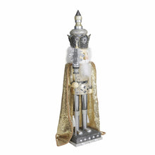 Load image into Gallery viewer, 35.4&quot;Gold and Grey King Nutcracker
