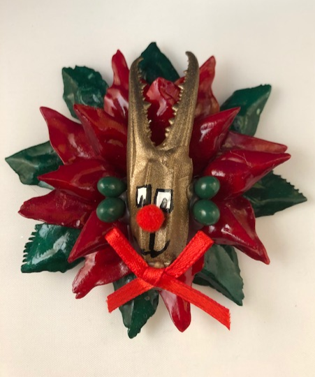 Cajun Reindeer Red Ornament
