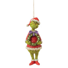 Load image into Gallery viewer, Grinch Holding Wreath Ornament
