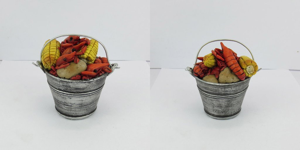 CRAWFISH BUCKET ORNAMENT