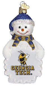 Georgia Tech Snowman Ornament