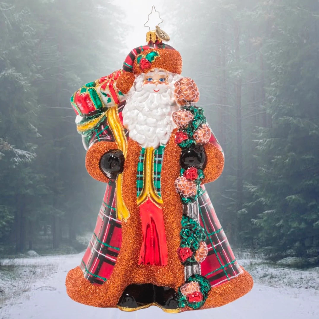 CHRISTOPHER RADKO Perfectly Plaid Santa – Orleans Cajun Ornament