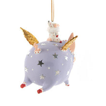Load image into Gallery viewer, Patience Brewster Tinkerbelle Flying Pig Ornament
