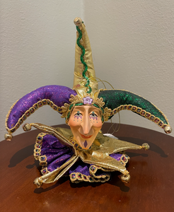 Katherines Collection Mardi Gras Jester Head Tabletop Decoration