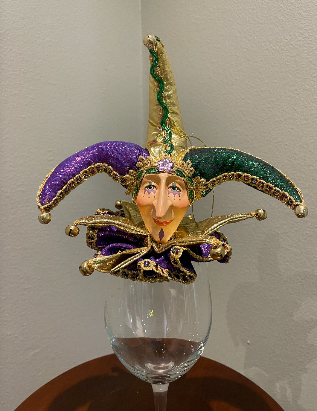 Katherines Collection Mardi Gras Jester Head Tabletop Decoration