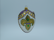 Load image into Gallery viewer, New Orleans Fleur De Lis Round Glass Ornament

