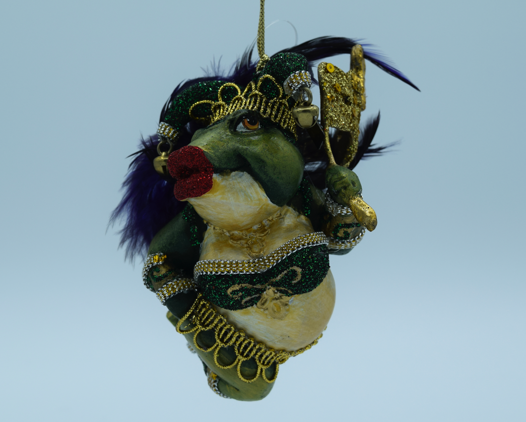 Katherines Collection New Orleans Mardi Gras Green Frog Lady