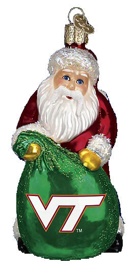 Virginia Tech Santa Ornament