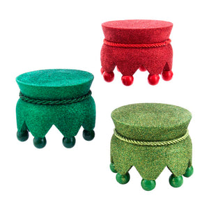 5"  Red, Green and Light Green Nutcracker Bases, 3 Assorted