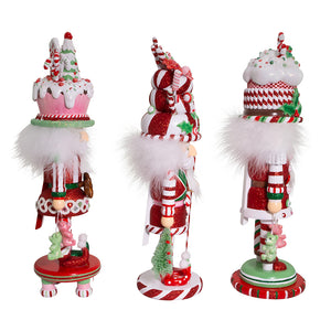 18" Candy and Cake Hat Nutcrackers, 3 Assorted