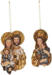 Holy Family & Madonna Ornament - 4 Inches,