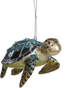 Jeweled Sea Turtle Ornament