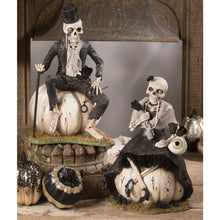 Load image into Gallery viewer, Miss Skeleton On Pumpkin
